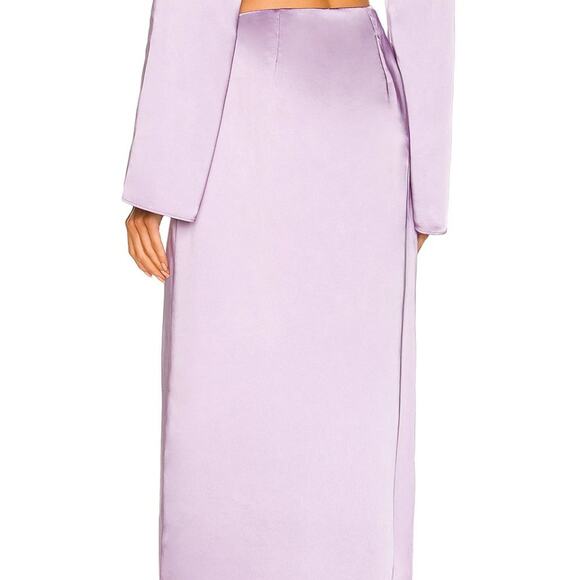 L'Academie Revolve Armina Skirt Purple Front Wrap Size Small NWT - Picture 4 of 10